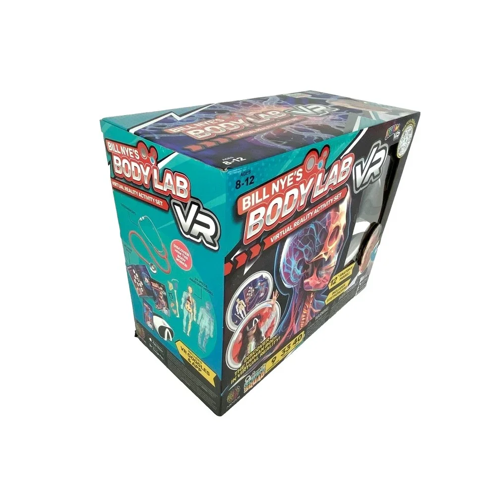 NEW Bill Nye's Body Lab Virtual Reality Activity Set w VR Goggles & Stethoscope